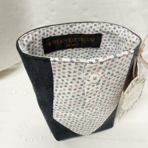 Set de table  4 personnes, modèle GRAIN DE CAFE en textiles recyclés